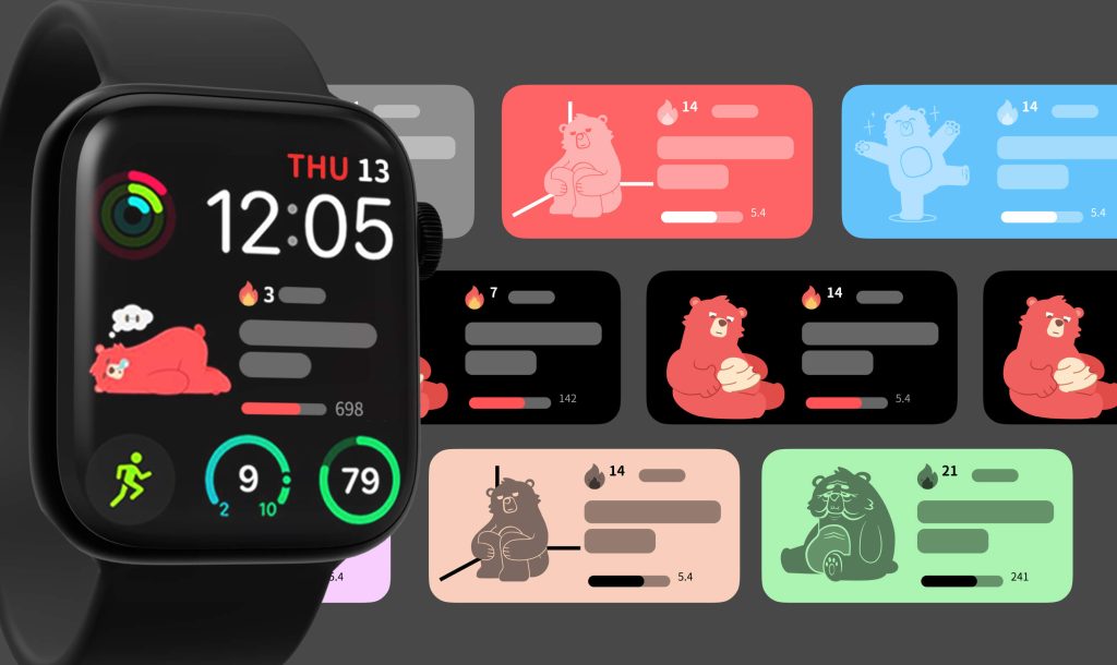 Лица и усложнения Apple Watch - анимация талисманов, подсчет полос и быстрая фитнес-статистика