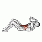 Fito App 3/4 Sit-up exercise demonstration with how-to guide and tips.