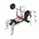 Fito App Barbell JM Bench Press exercise demonstration with how-to guide and tips.
