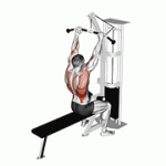 Fito App Cable Bar Lateral Pulldown exercise demonstration with how-to guide and tips.