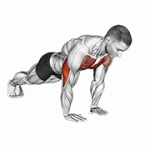 Fito App Close Grip Push up exercise demonstration with how-to guide and tips.