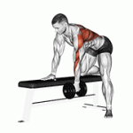 Fito App Dumbbell Bent Over Row exercise demonstration with how-to guide and tips.