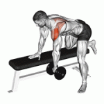 Fito App Dumbbell Rear Delt Row exercise demonstration with how-to guide and tips.
