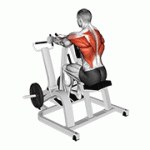 Fito App Lever Neutral Grip Seated Row exercise demonstration with how-to guide and tips.