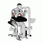 Fito App Lever Triceps Extension exercise demonstration with how-to guide and tips.
