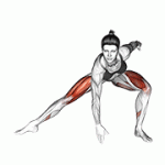 Fito App Plyo Side Lunge Stretch exercise demonstration with how-to guide and tips.