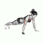 Fito App Push up exercise demonstration with how-to guide and tips.