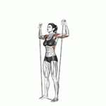 Fito App Shoulder Press (with Band) exercise demonstration with how-to guide and tips.