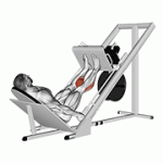 Fito App Sled 45 Calf Press exercise demonstration with how-to guide and tips.