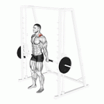 Fito App Smith Back Shrug exercise demonstration with how-to guide and tips.