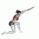 Fito App Band Kneeling Pulldown exercise demonstration with how-to guide and tips.