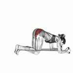 Fito App Band Kneeling Rear Kick exercise demonstration with how-to guide and tips.