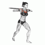 Fito App Band Standing Chest Press exercise demonstration with how-to guide and tips.