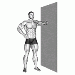 Fito App Standing One Arm Chest Stretch exercise demonstration with how-to guide and tips.