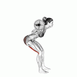 Fito App Barbell Good Morning exercise demonstration with how-to guide and tips.