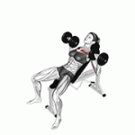 Fito App Dumbbell Incline Bench Press exercise demonstration with how-to guide and tips.