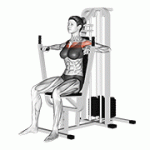 Fito App Machine Chest Press exercise demonstration with how-to guide and tips.