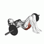Fito App Barbell Glute Bridge (hands on Bar) exercise demonstration with how-to guide and tips.