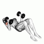 Fito App Dumbbell Lying on Floor Hammer Press exercise demonstration with how-to guide and tips.