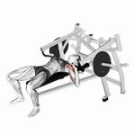 Fito App Lever Lying Chest Press exercise demonstration with how-to guide and tips.