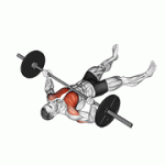 Fito App Barbell Floor Chest Press exercise demonstration with how-to guide and tips.