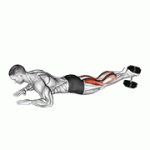 Fito App Dumbbell Lying Hamstring Curl exercise demonstration with how-to guide and tips.