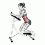 Fito App Lever Ab Coaster Crunch exercise demonstration with how-to guide and tips.