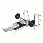 Fito App Barbell Larsen Press exercise demonstration with how-to guide and tips.