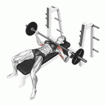 Fito App Barbell Wide Bench Press exercise demonstration with how-to guide and tips.